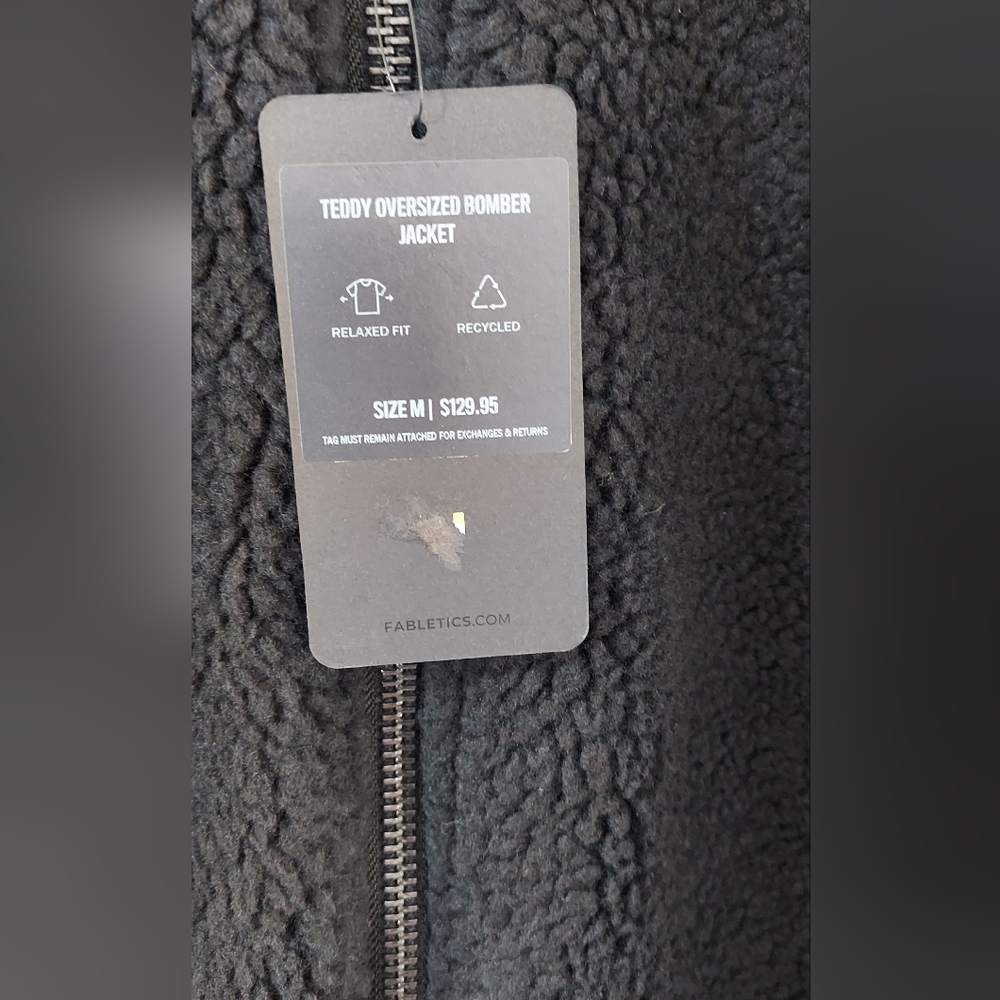 Fabletics Teddy Oversized Jacket Size Medium A4 - image 5